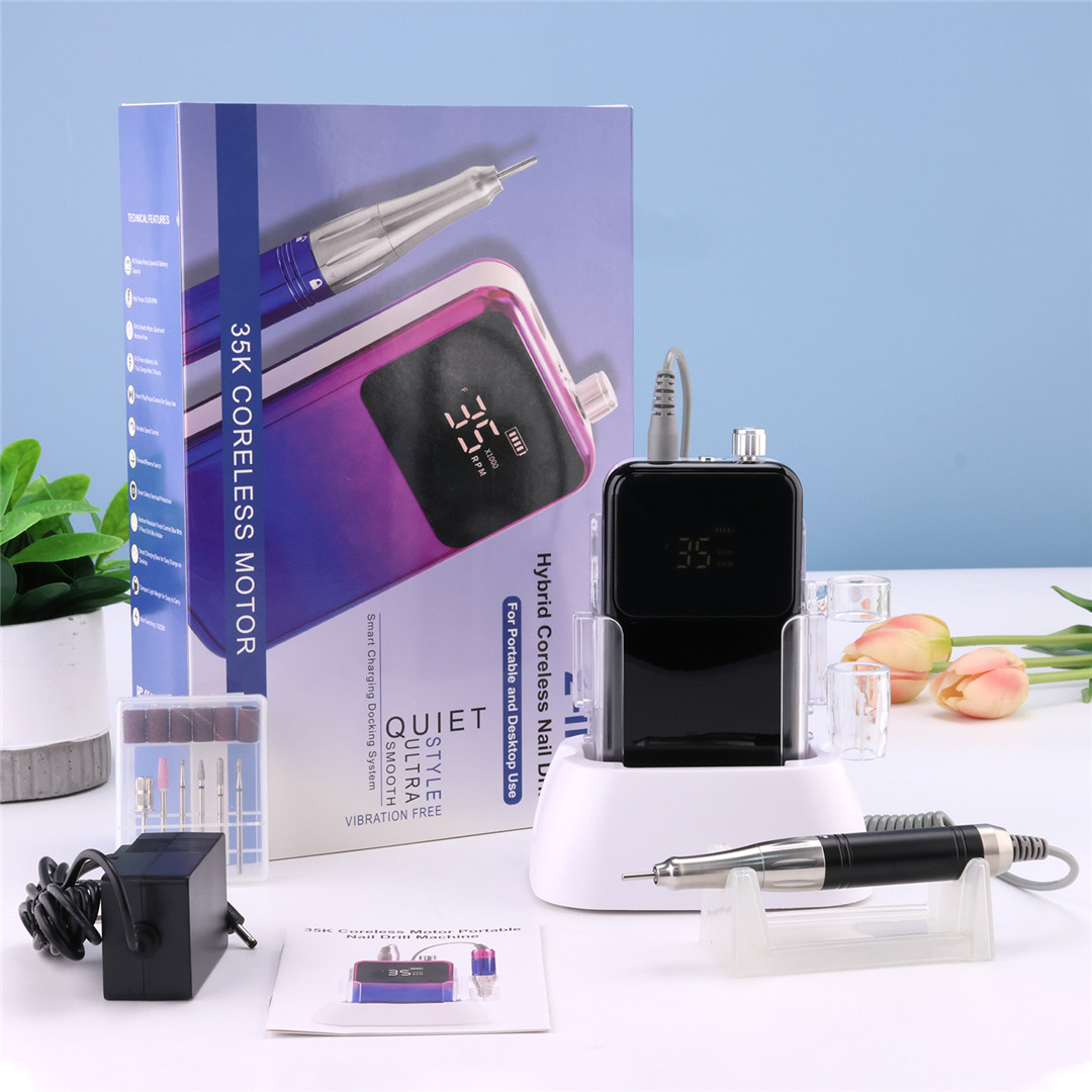SN360M Portable Electric Nail Drill Efile Large Display 35000 RPM Coreless Motor Electric Pedicure Driller Art Milling (5)