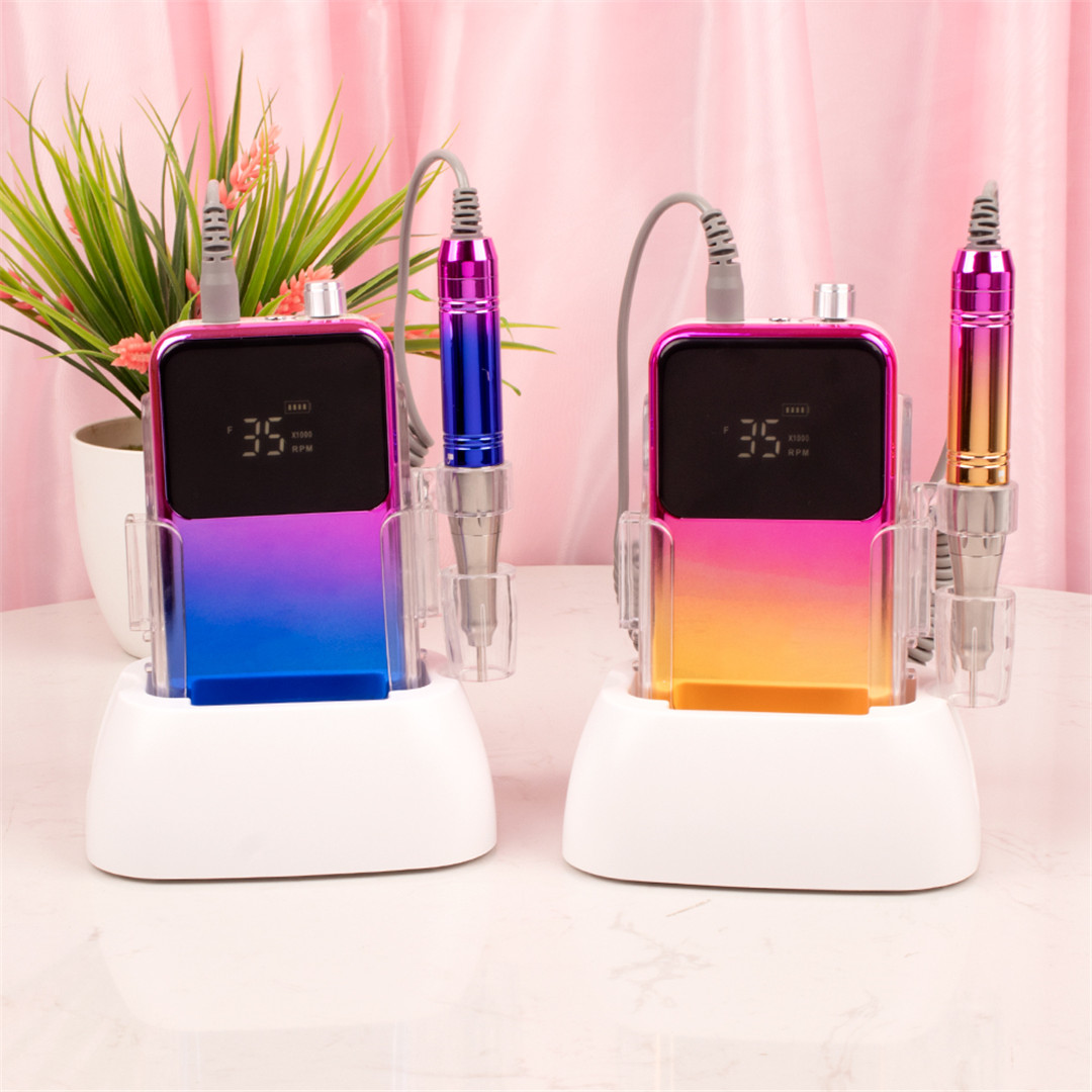 SN360M Portable Electric Nail Drill Efile Large Display 35000 RPM Coreless Motor Electric Pedicure Driller Art Milling