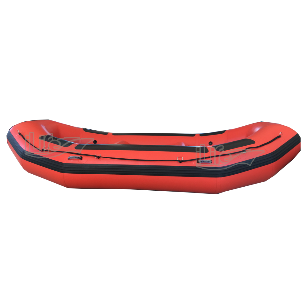 red-black-whitewater-boat-with-abrasion-resistant-hypalon-layer