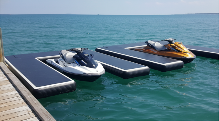 Schwimmplattform für Motorboote