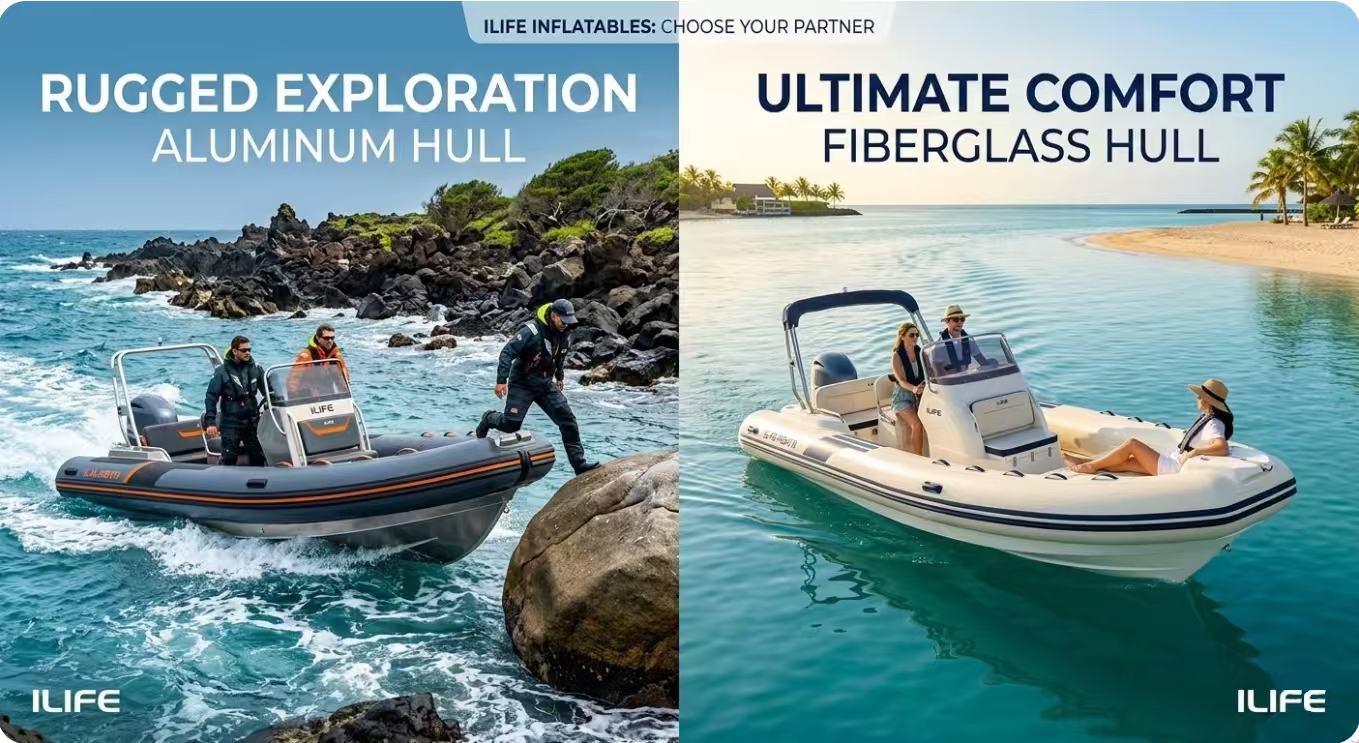 aluminum boat and fiberglass boat.jpg