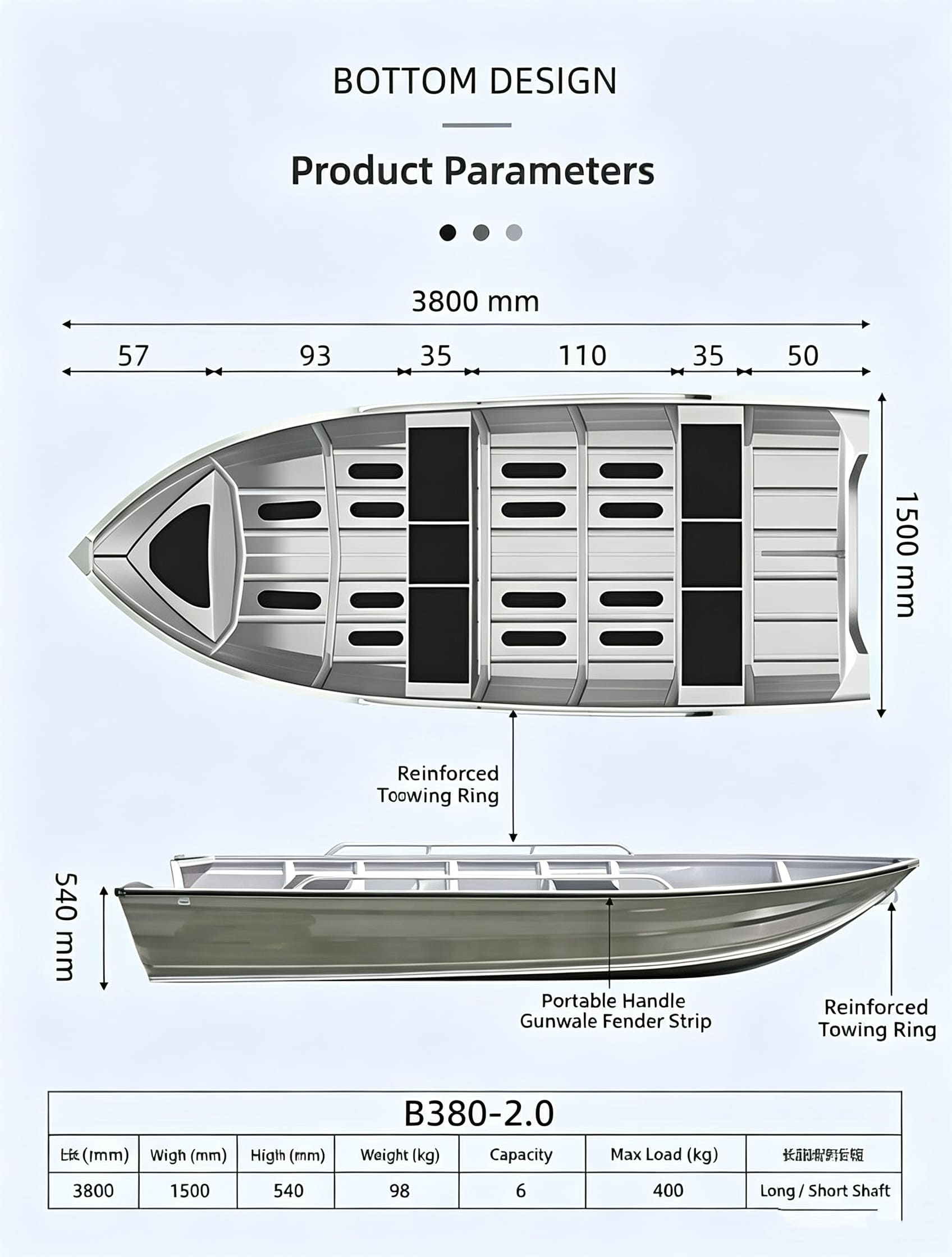 aluminum-boat-for-aquaculture-and-water-cleanup.jpg / Alt: Heavy duty aluminum utility boat used for aquaculture farming and lake cleanup