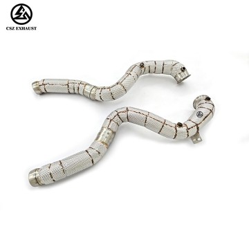 Mercedes-Benz C63 AMG W205 4.0T Straight Downpipe with He...