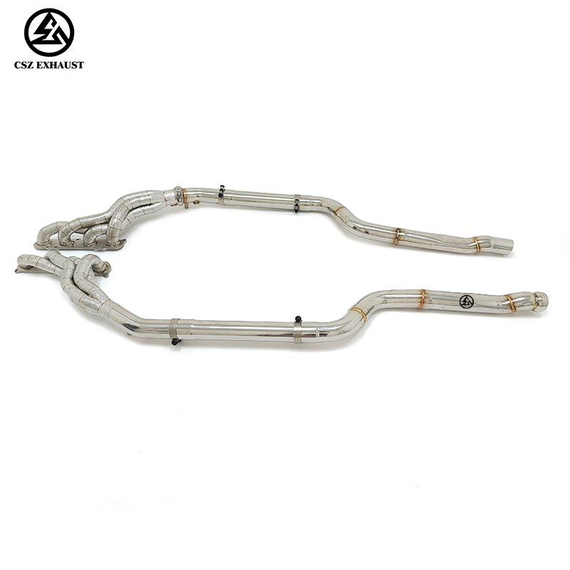 Mercedes-Benz C63 AMG W204 M156 6.2L V8 Stainless Steel Headers Manifolds Straight Through Exhaust System