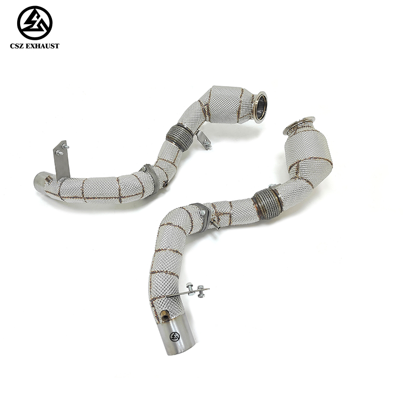 BMW M550i 750i M850i X5 X6 X7 M50i N63 4.4T V8 Catted Downpipe With Heat Shield