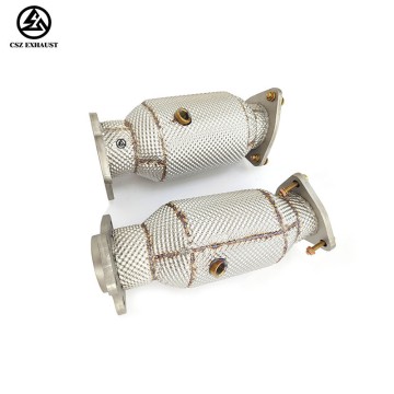 Chevrolet Corvette C8 Catted Downpipe with heat shield