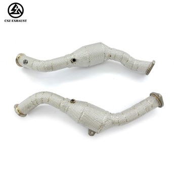 Infiniti Q50 Q60 3.0T Catted Downpipe With Heat Shield