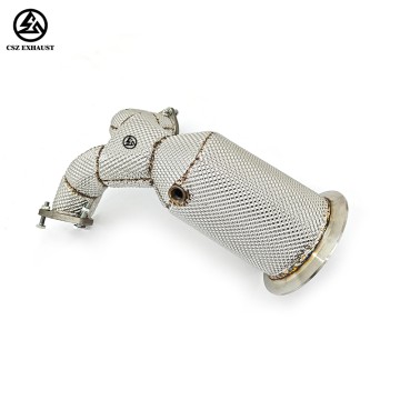 Audi S4 B9 S5 3.0T Downpipe with Heat Shield Headers Spor...