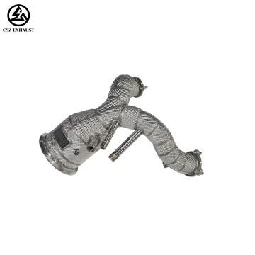 Audi Q7 Q8 3.0T 2020-2023 Catted Downpipe with Heat Shiel...