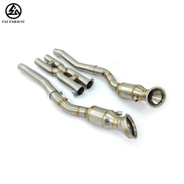 Ferrari F12 812 V12 6.2L Catted Downpipe X-pipe Exhaust