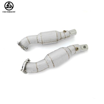 Ferrari F430 4.3L V8 Catted Downpipe with Heat Shield