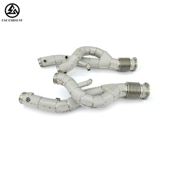 Lamborghini Revuelto 6.5L V12 Downpipe with Heat Shield S...