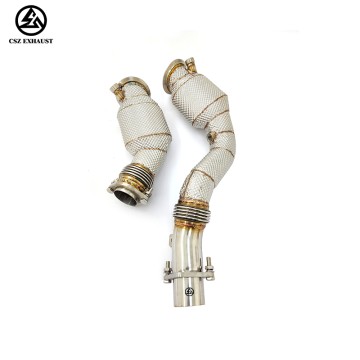 BMW S55 F80 F82 F87 M3 M4 M2C 3.0T Catted Downpipe with H...
