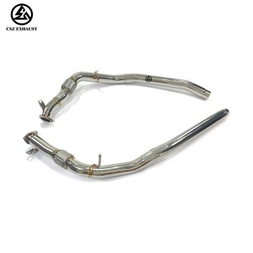 Porsche Cayenne 958 Turbo 4.0T Straight Front Pipe Stainl...
