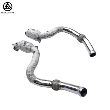 Mercedes-Benz C63/C63S AMG W205 4.0T Catted Downpipe Stainless Steel Header Exhaust