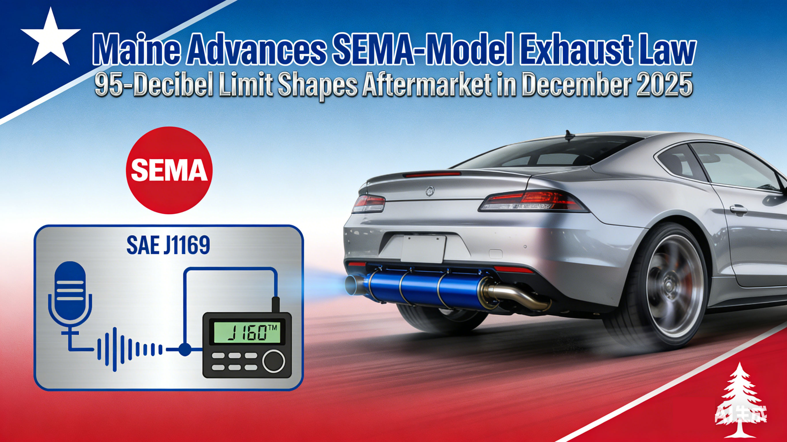 Maine Advances SEMA-Model Exhaust Law: 95-Decibel Limit Shapes Aftermarket in December 2025