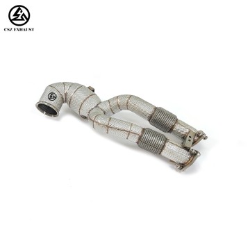 Audi RS3/TTRS 2.5T Downpipe With Heat Shield Stainless St...