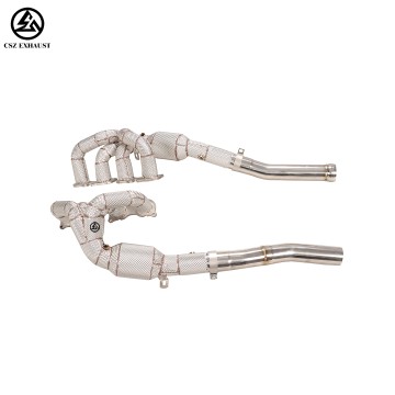 Mercedes-Benz SLS63 AMG 6.2L SS304 Manifold Stainless Steel Catted Header Exhaust