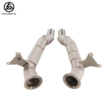 Ferrari 458 Italia Speciale Spider 4.5L Straight Downpipes With Heat Shield Exhaust System