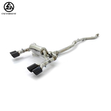 BMW F87 M2 N55 3.0T Catback Valvetronic Single Pipe Stain...