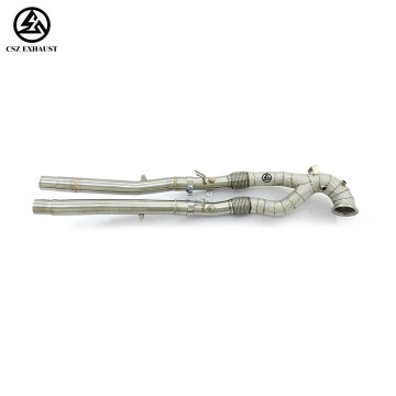Audi RS3 2.5T Straight Downpipe with Heat Shield Stainless Steel Front Pipe