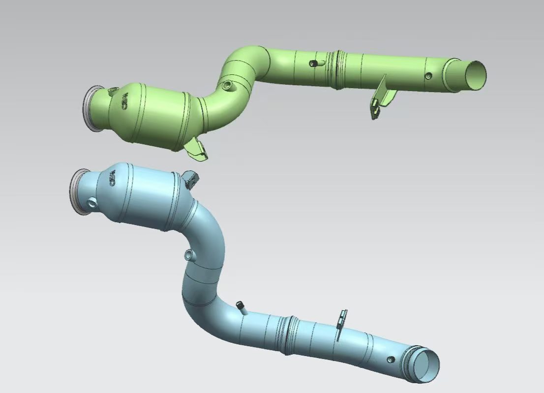 Sistemas de escape personalizados com suporte de digitalização 3D e testes de encaixe rigorosos.