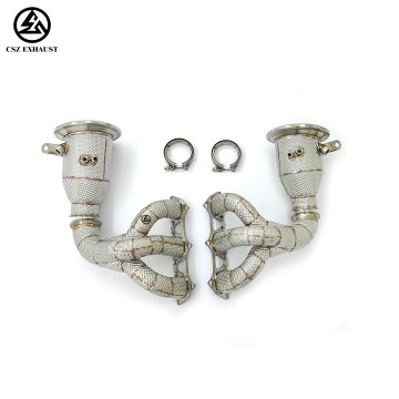 Porsche 992 GT3/GT3 RS 4.0L Catted Manifold with Heat Shield Header Exhaust Pipe