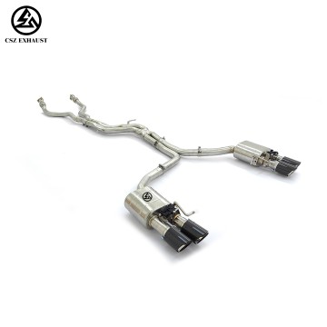 Audi S4 S5 B8 3.0L V6 2009-2016 63mm Exhaust Stainless Steel Valved Catback + Front Pipe