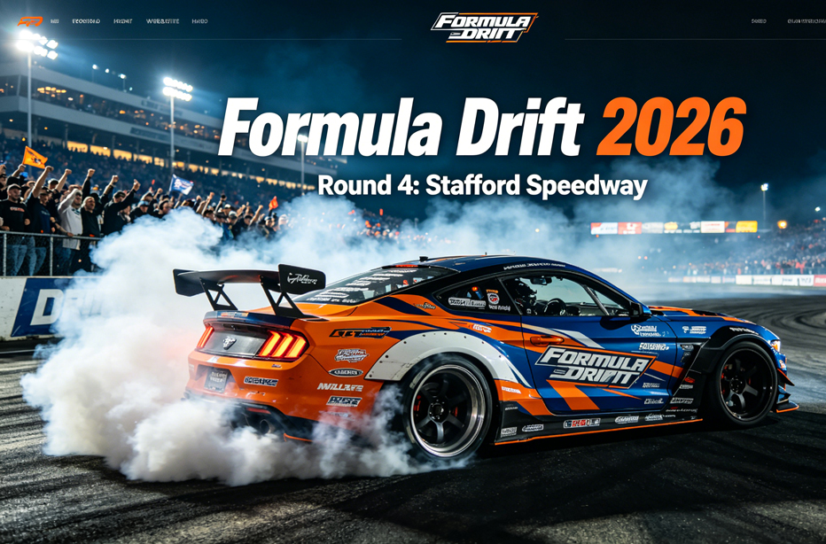 Formula Drift 2026 Round 4 Kicks Off at Stafford Speedway