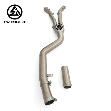 Système d'échappement direct en acier inoxydable avec tube intermédiaire pour BMW X3 M40i G01 et X4 M40i G02 (moteur B58 3.0T).