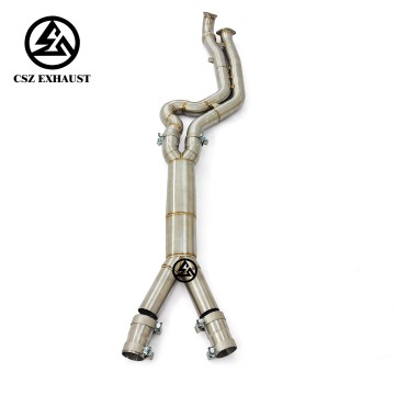 Système d'échappement en acier inoxydable à longueur égale, diamètre 76 mm - 123 mm - 76 mm, pour BMW G80, G82, M3, M4, G87, M2 et S58.