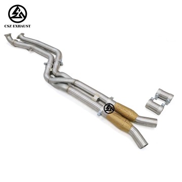 BMW G80 G82 M3 M4 S58 3.0L Midpipe with Heat Shield Resonator Z-Pipe Stainless Steel Exhaust System