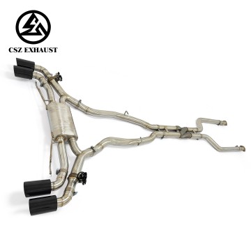 Système d'échappement Catback en acier inoxydable Valvetronic avec tube en Z pour BMW F95 X5M F96 X6M LCI V8 4.4T