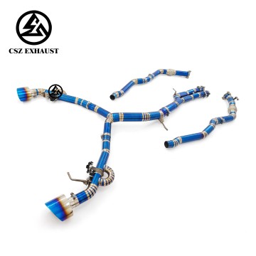 Audi RS4 RS5 B9 2.9T Titanium Front Pipe Catback without Muffler Electronic Valve Exhaust System