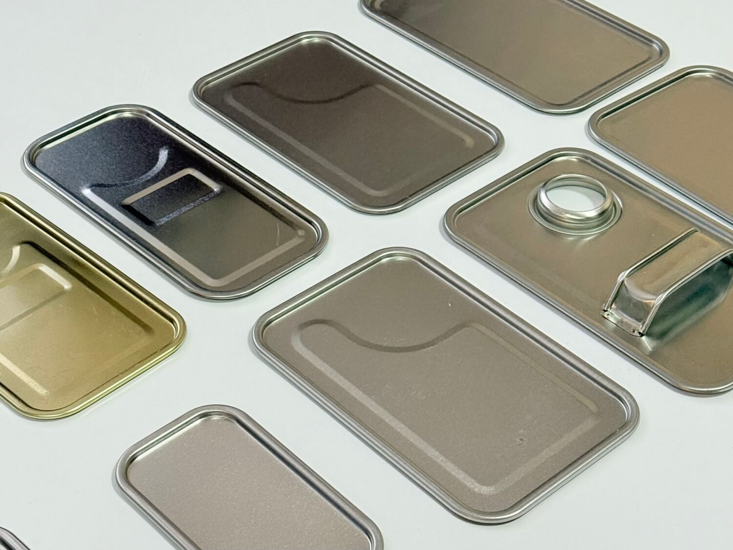 Square tin can lids