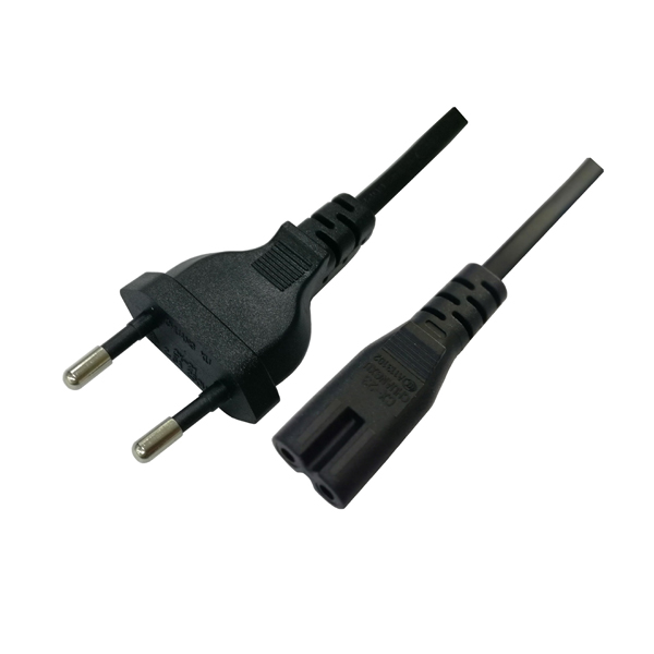 VDE certified EU 2Pin plug to C8 plug AC cable