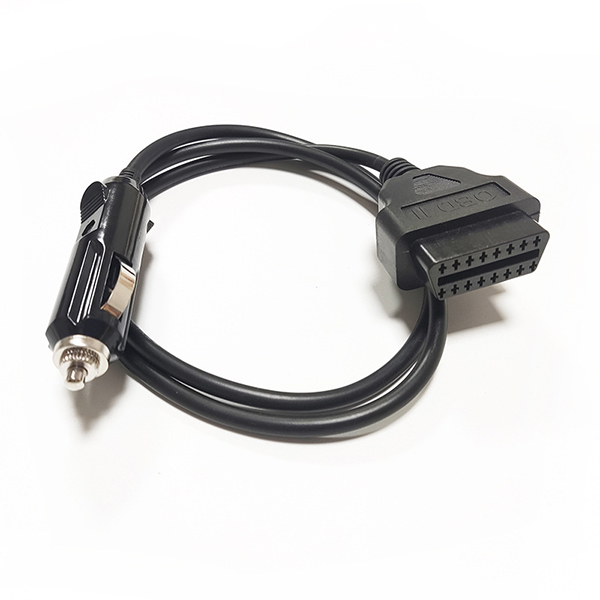Cigarette lighter male plug to OBD female plug wire