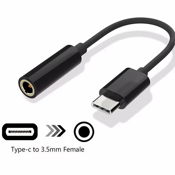 Type-c to 3.5mm jack female audio cable