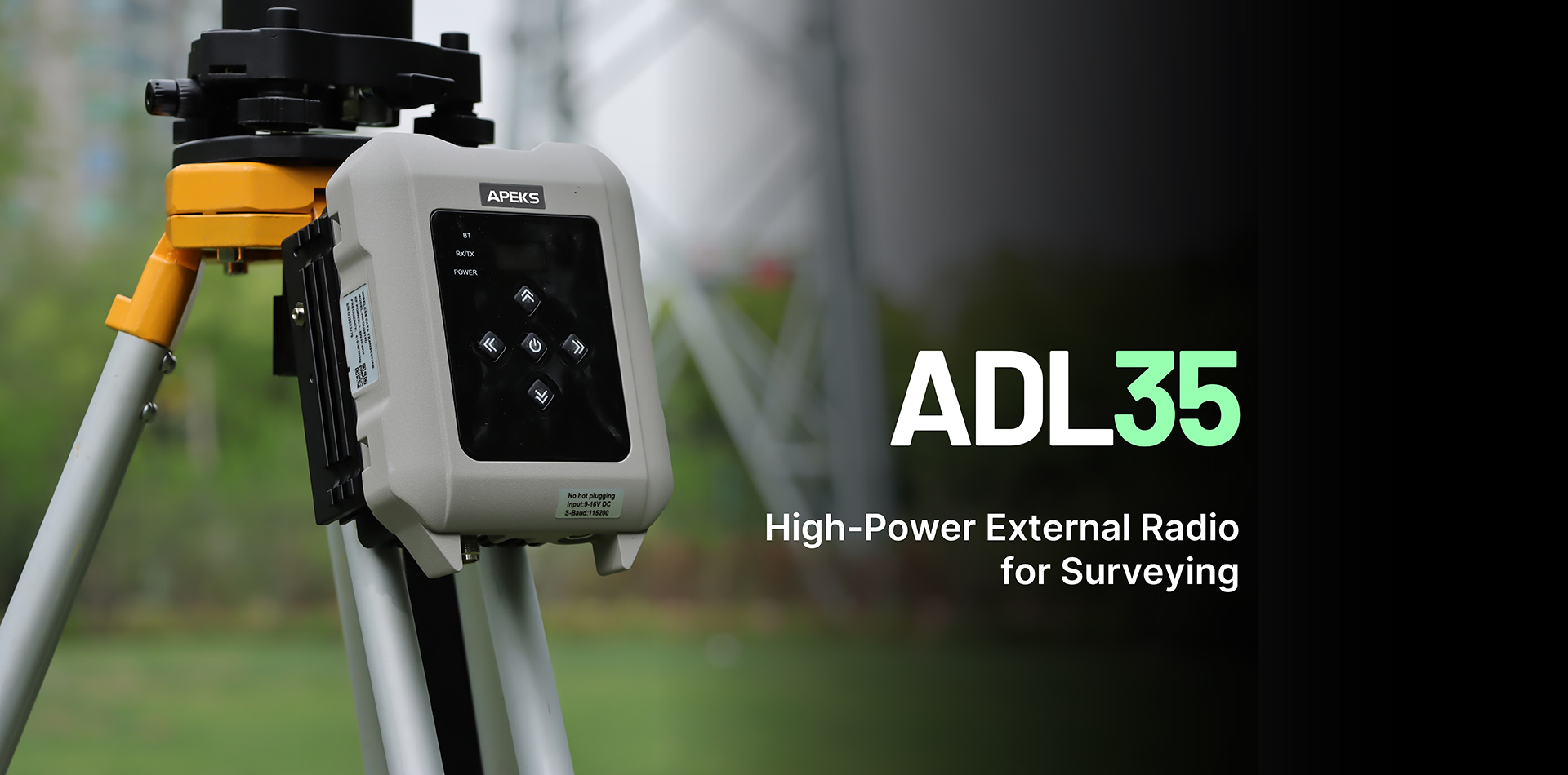 Rádio externo de alta potência ADL35 para topografia