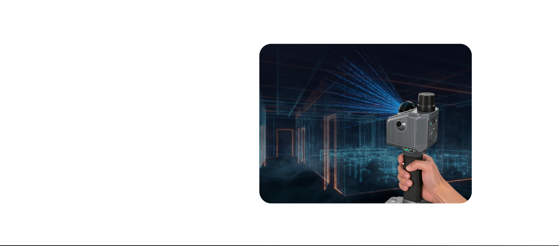 APEKS AScan X1 handheld SLAM scanner capturing real-time indoor point cloud data