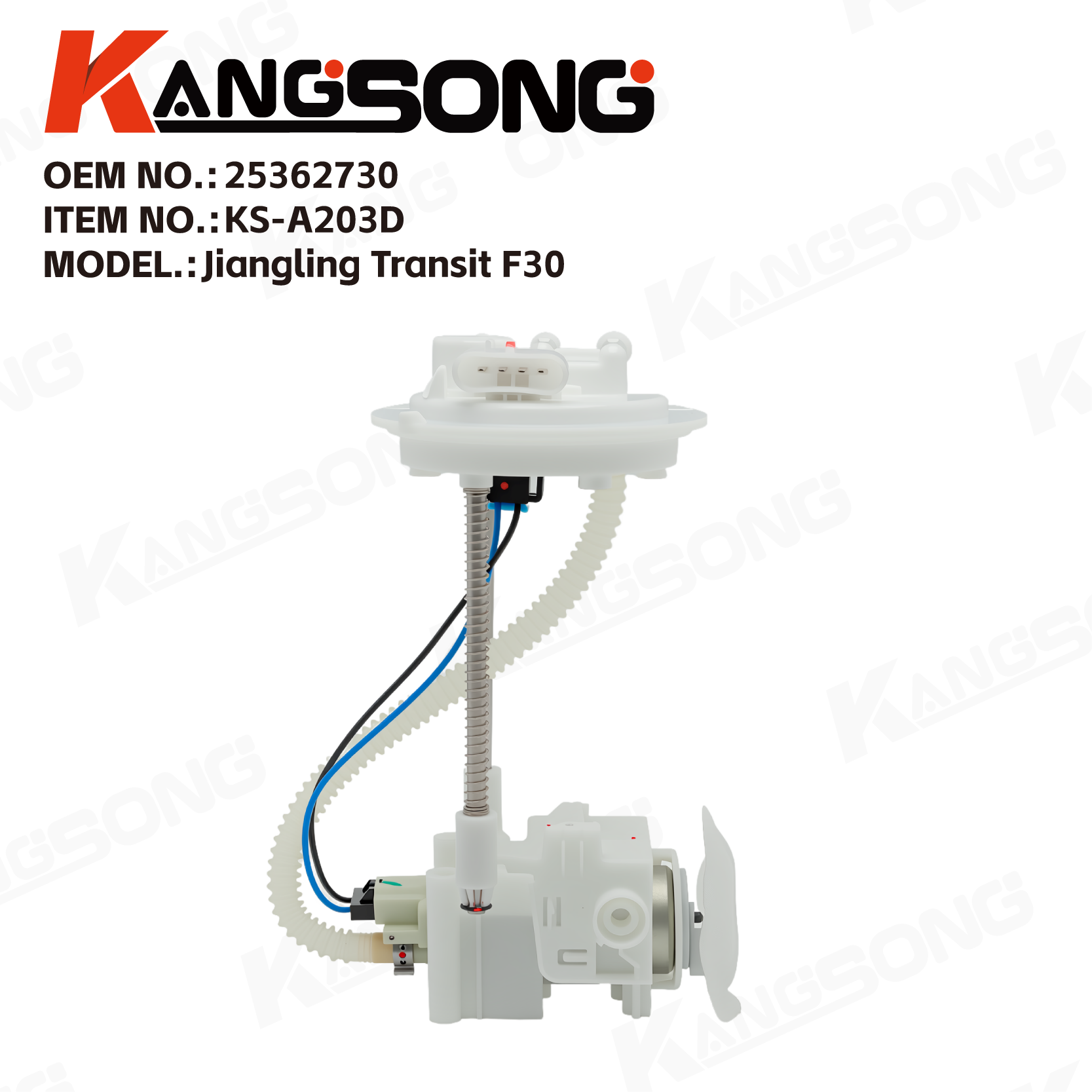 Die Kraftstoffpumpenbaugruppe KS-A203D wurde speziell für Jiangling Full River F30 entwickelt, um eine Hochleistungskraftstoffversorgung zu gewährleisten.