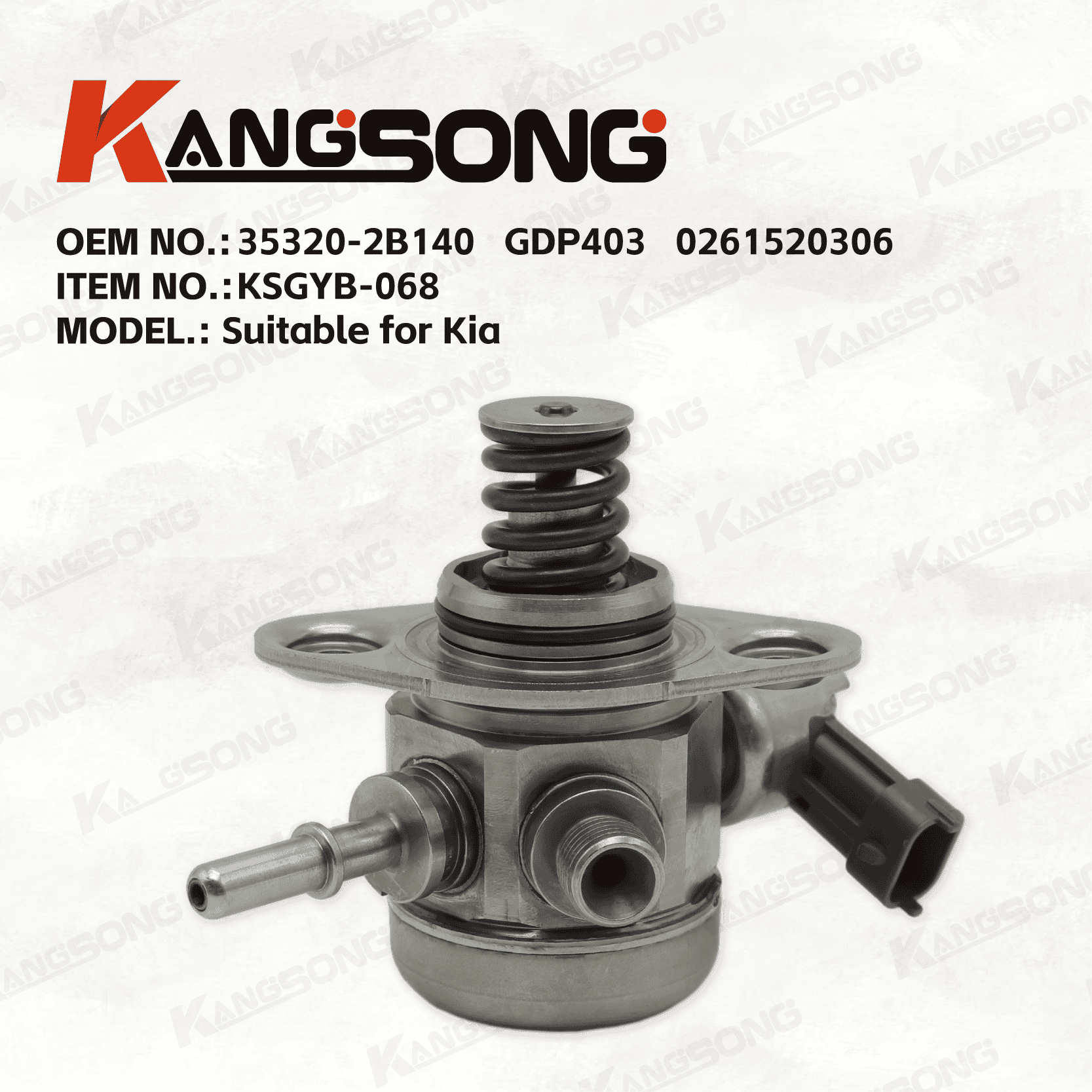Applicable to a series of 1.6T engines such as Kia/35320-2B140 GDP403 0261520306/High pressure fuel pump/KSGYB-068