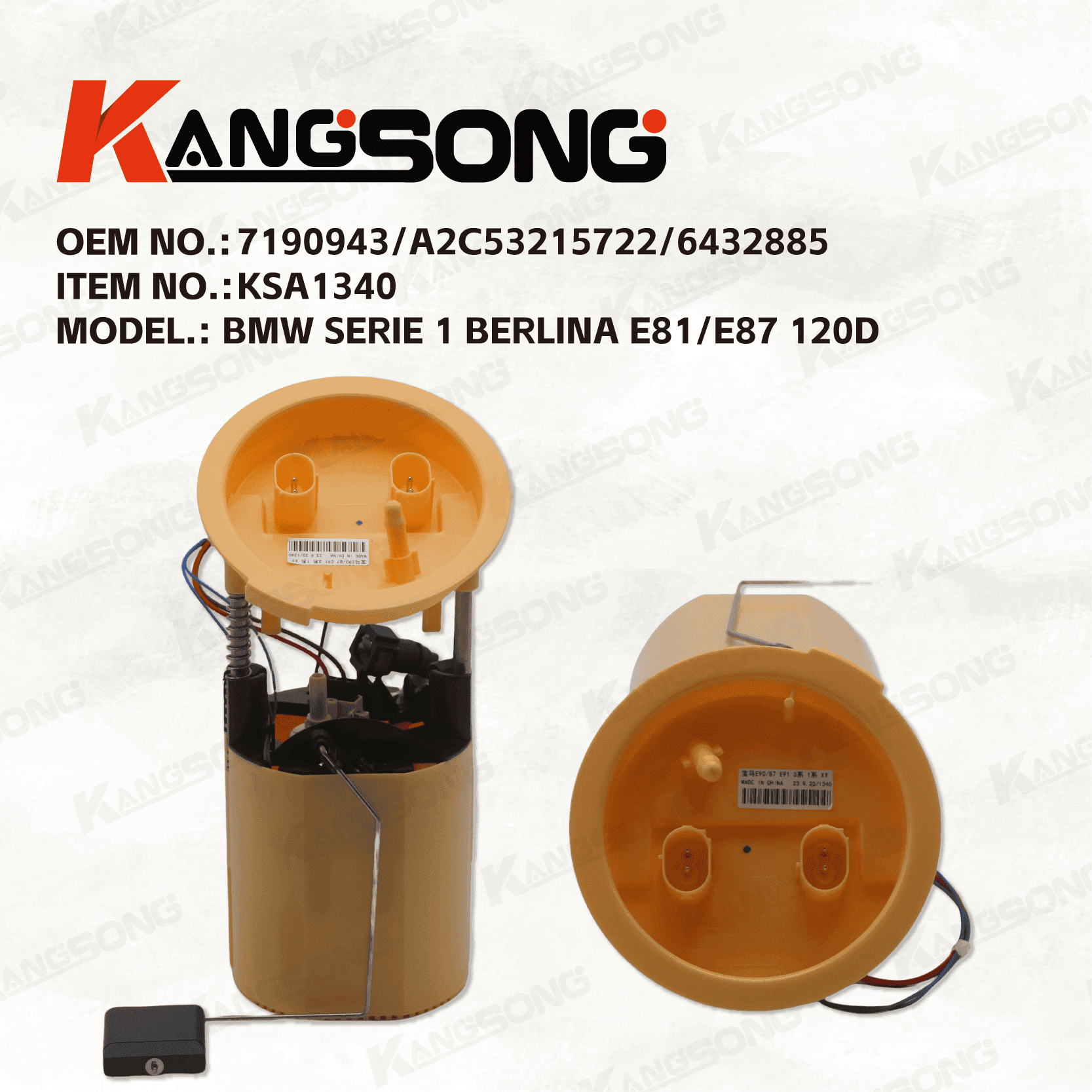 Applicable to  BMW SERIE 1/ 7190943  A2C53215722 6432885/ Fuel Pump Assembly/KS-A1340