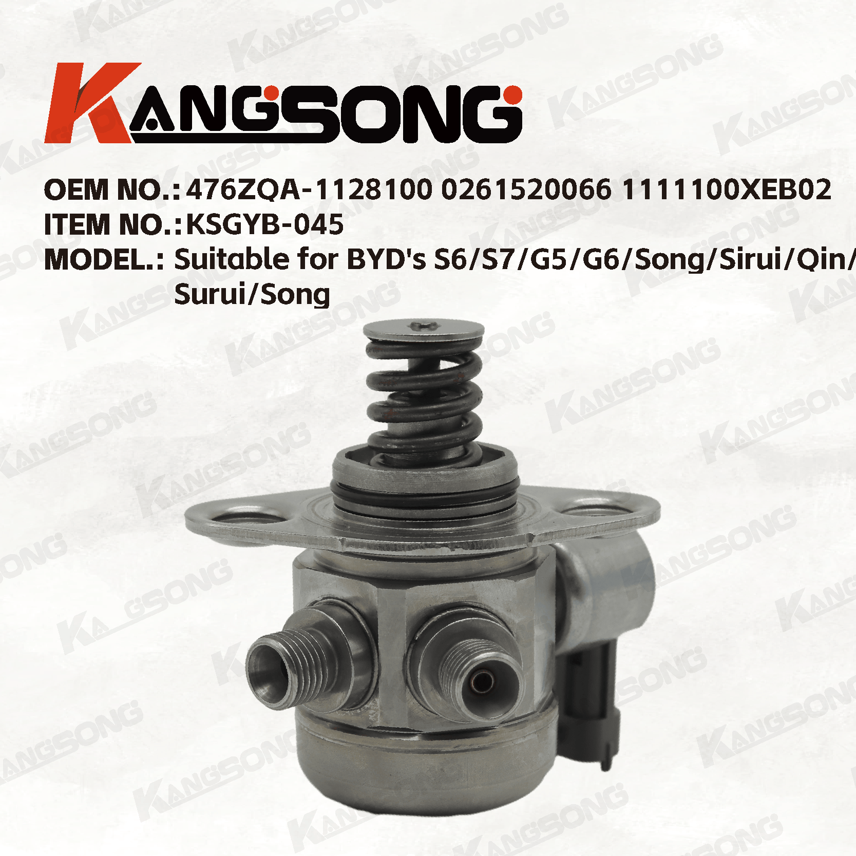 Applicable to  BYD/Geely/476ZQA-1128100 0261520066 1111100XEB02/High pressure fuel pump/KSGYB-045