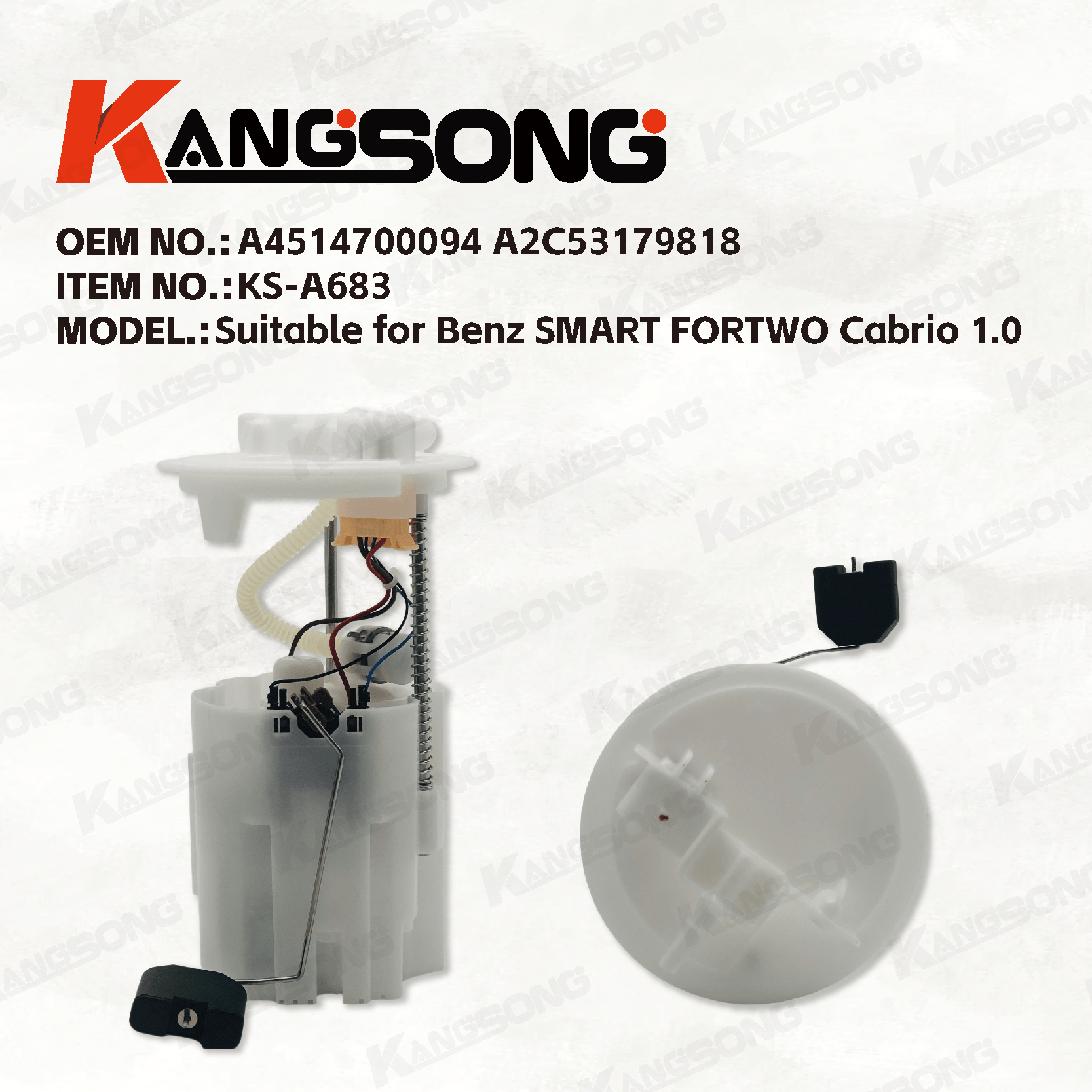 Applicable to Mercedes-Benz SMART FORTWO Cabrio 1.0 /A4514700094 A2C53179818 / Fuel Pump Assembly/KS-A683