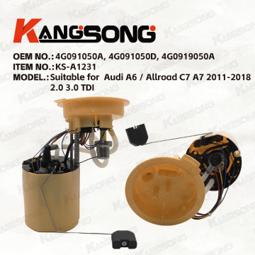 Applicable to Audi A6 / Allroad C7 A7 2011-2018 2.0 3.0 TDI/4G091050A, 4G091050D, 4G0919050A/Fuel Pump Assembly / KS-A1231
