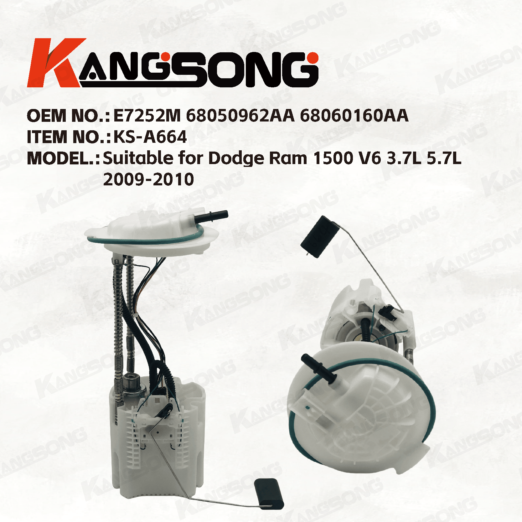 Applicable to Dodge Rams/E7252M 68050962AA 68060160AA/Fuel pump assembly/KS-A664
