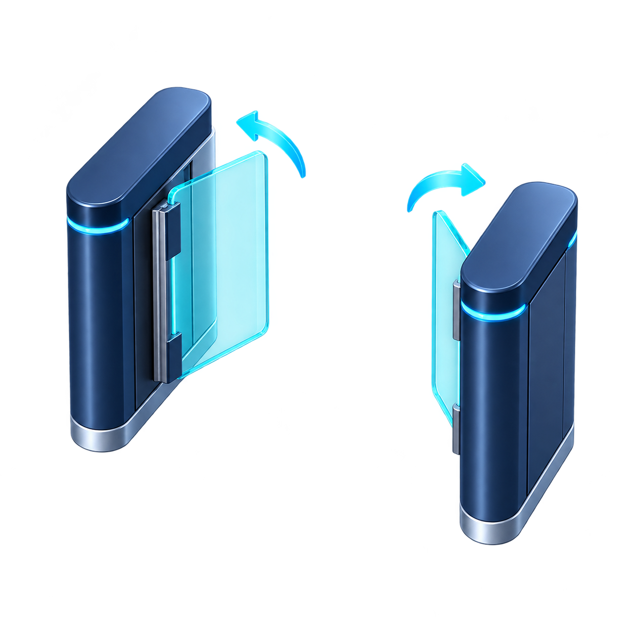 Turnstile opening automatically after UWB identity and permission verification