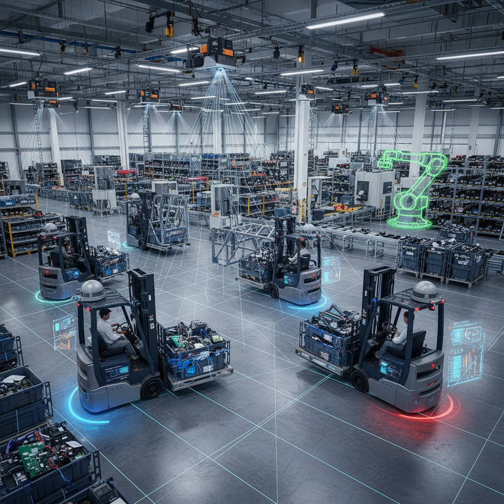 Forklift Collision Avoidance Systems For Industrial Manufacturing And WIP Tracking