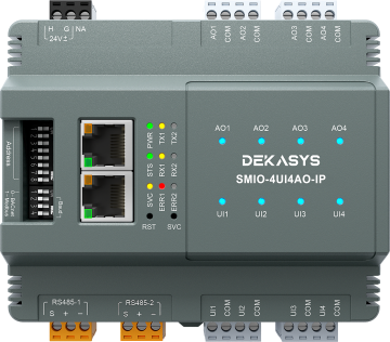 Module d'E/S déportées DEKASYS 8 points SMIO-4UI4AO-IP